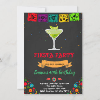 Margrita fiesta Geburtstag Einladung