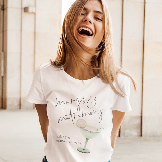 Marg's and Matrimone Name Margarita Brautparty T-Shirt (Von Creator hochgeladen)