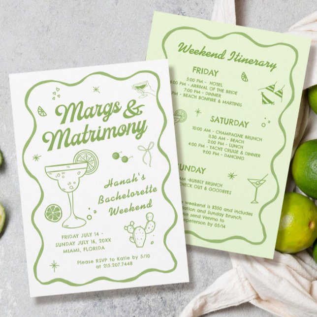 Margs and Matrimony Bachelorette Einladung (Von Creator hochgeladen)