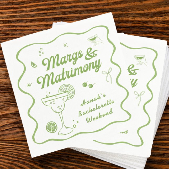 Margs and Matrimony Bachelorette Serviette (Von Creator hochgeladen)