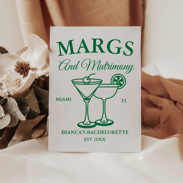 Margs and Matrimony Beach Junggeselinnen-Abschied Sockelschild (Von Creator hochgeladen)