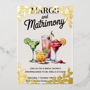 Margs and Matrimony Brautjungfern-Einladung Wat Folieneinladung