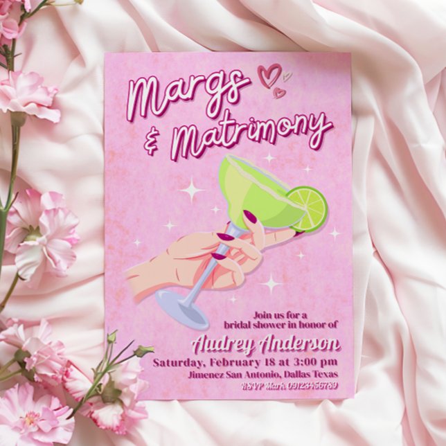 Margs and Matrimony - Bridal Shower Invitation Einladung (Margs and Matrimony - Bridal Shower Invitation)