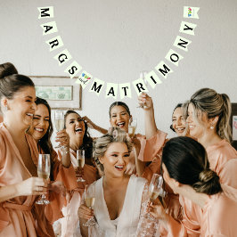 Margs and Matrimony Chic Margarita Trio Lime Green Wimpelkette