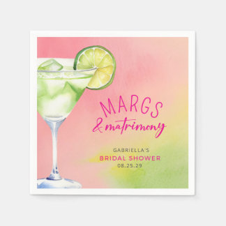 Margs and Matrimony Cocktail Brautparty Serviette