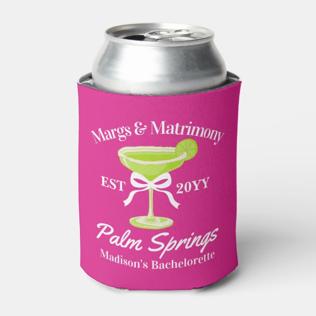 Margs and Matrimony Margaritas Junggeselinnen-Absc Dosenkühler (Kanne Vorderseite)