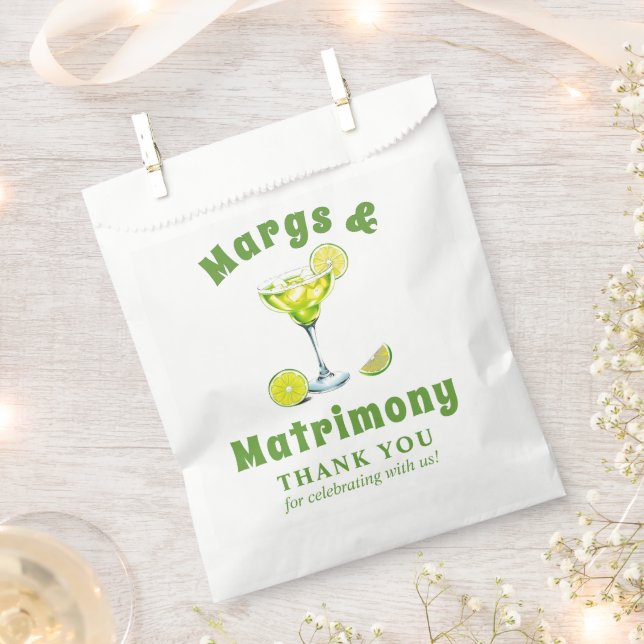 Margs & Matrimone Cocktail Bachelorette Vielen Dan Geschenktütchen (Ausgeschnitten)