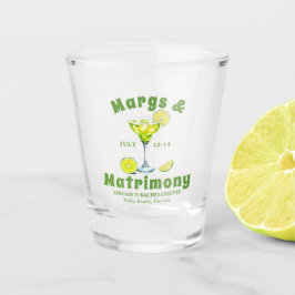 Margs & Matrimone Cocktail Limette grüner Bachelor Schnapsglas