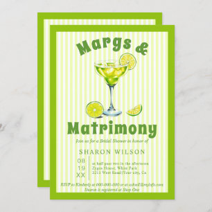Margs & Matrimons Cocktail Grün Brautparty Einladung