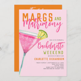 Margs & Matrimons Margaritas Bachelorette Weekend Einladung