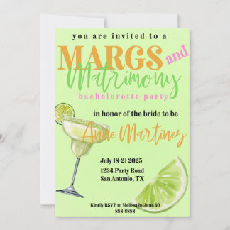 Margs & Matrimony Bachelorette Einladung