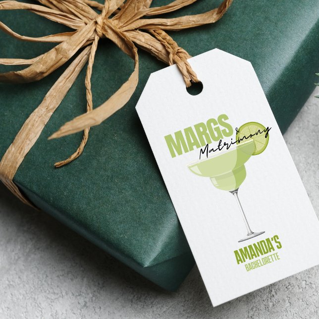 Margs & Matrimony Bachelorette Favors Geschenkanhänger (Margs & Matrimony Bachelorette Gift Tags)
