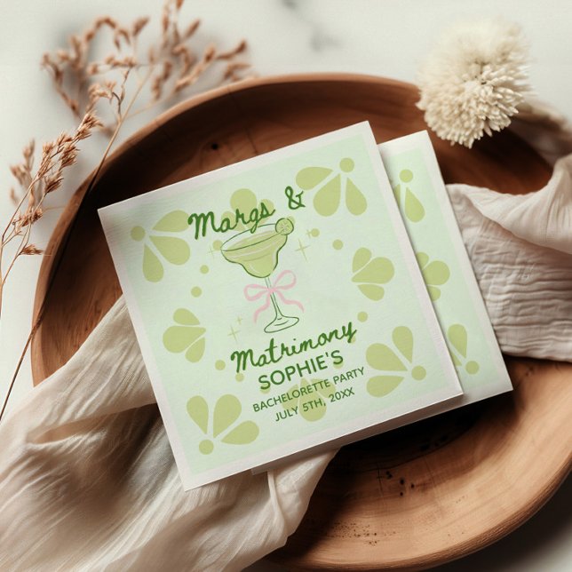 Margs & Matrimony Bachelorette Napkin Serviette (Margs & Matrimony Bachelorette Napkin)