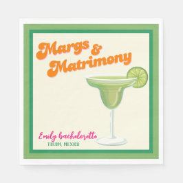 Margs & Matrimony Bachelorette Weekend Party Serviette