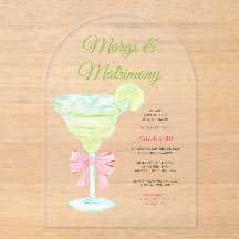 Margs & Matrimony Brautparty Acryl-Einladung
