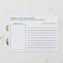 Margs & Matrimony Brautparty Drink Rezept Begleitkarte
