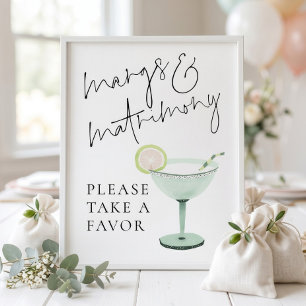 Margs Matrimony Geschenke Schild Brautparty
