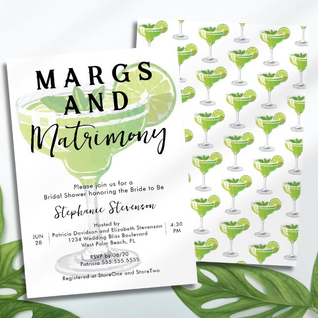 Margs & Matrimony Grosses Margarita Brautparty Einladung (Von Creator hochgeladen)