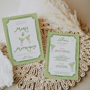 Margs & Matrimony Junggesellinnenabschied Rosa Rei Einladung