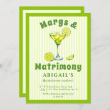 Margs & Matrimony lime green bachelorette