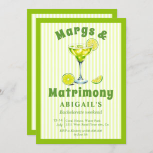 Margs & Matrimony lime green bachelorette Einladung