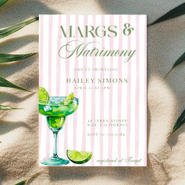 Margs & Matrimony Lime Margarita Bridal Shower Einladung