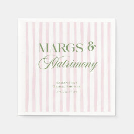Margs & Matrimony Lime Margarita Bridal Shower Serviette