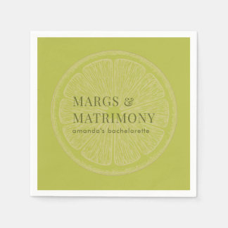 Margs & Matrimony Limettengrüner Junggesellinnenab Serviette