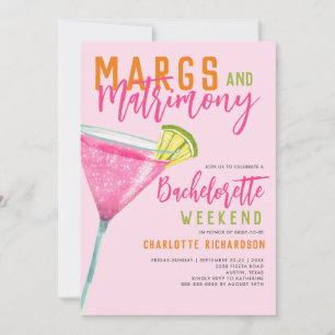 Margs & Matrimony Margarita Bachelorette Weekend Einladung