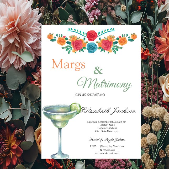 Margs & Matrimony Margarita Brautparty Einladung (Von Creator hochgeladen)