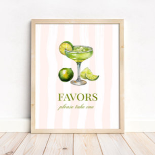 Margs & Matrimony Margarita Brautparty-Schild Poster