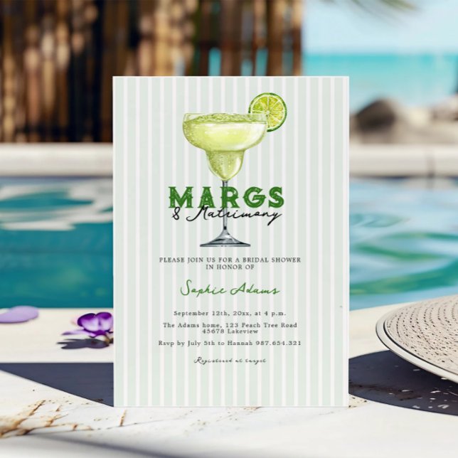 Margs & Matrimony Margarita Coctail Bridal Dusche Einladung (Von Creator hochgeladen)