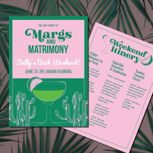 Margs & Matrimony Moderner Junggeselinnen-Abschied Einladung