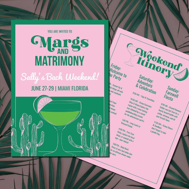 Margs & Matrimony Moderner Junggeselinnen-Abschied Einladung (Von Creator hochgeladen)