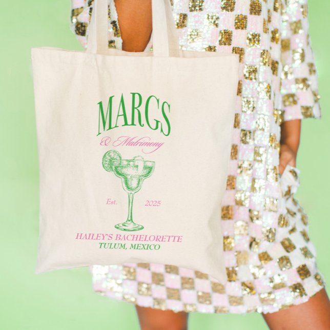 Margs Matrimony Personalisiert Bachelorette Tragetasche (Margs Matrimony Personalized Bachelorette Tote Bag)
