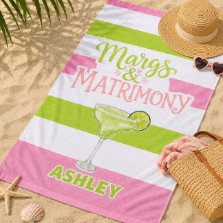 Margs & Matrimony Personalisiert  | Junggesellinne Strandtuch