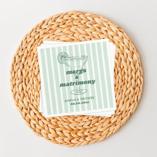 Margs & Matrimony Retro Bachelorette Brautparty Serviette