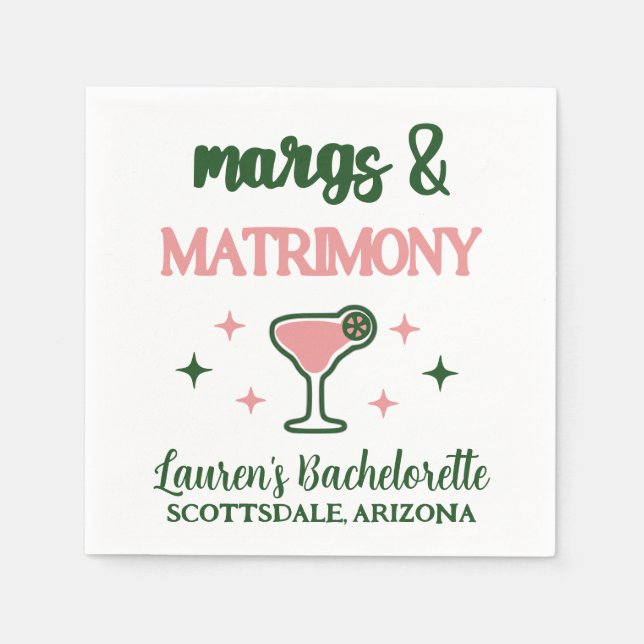 Margs & Matrimony Serviette (Vorderseite)