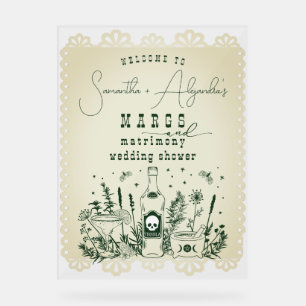 Margs Matrimony Skull Fiesta Couple Dusche Empfang Acrylschild