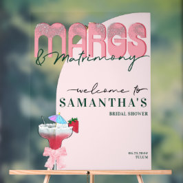 Margs Matrimony Tequila Bach Brautparty Willkommen Acrylschild