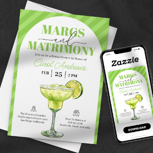 Margs & Matrimony Tequila-Junggesellinnenabschied Einladung