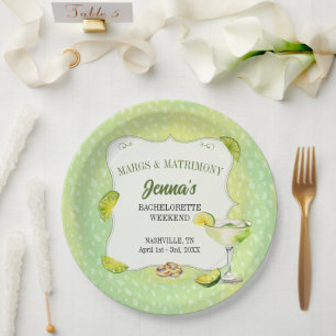 Margs und Ehe Junggesellinnenabschied Pappteller