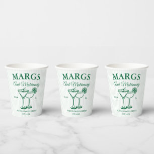Margs und Ehe Strand-Junggesellinnenabschied Pappbecher