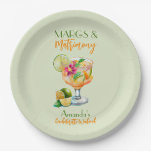 Margs und Ehe Tequila & Fiesta Junggesellinnenabsc Pappteller