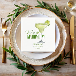 Margs und Matrimone Brautparty mit Monogramm Serviette