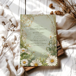 Marguerite Daisy Dusty Hochzeit Einladung