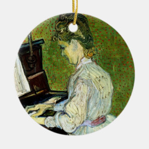 Marguerite Gachet am Piano von Vincent van Gogh Keramikornament