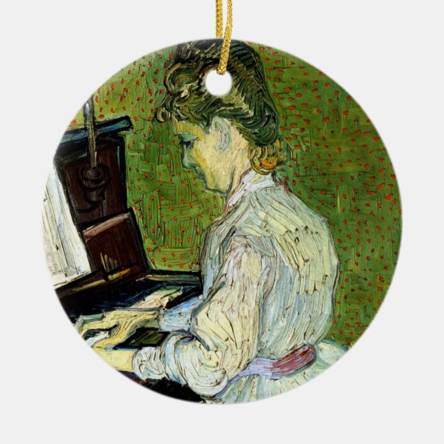 Marguerite Gachet am Piano von Vincent van Gogh Keramikornament (Vorne)
