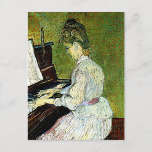 Marguerite Gachet am Piano von Vincent van Gogh Postkarte