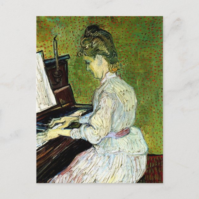 Marguerite Gachet am Piano von Vincent van Gogh Postkarte (Vorderseite)